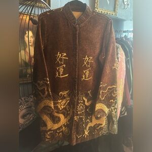 Vintage oriental Jacquard Jacket P2P 21.5